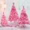 100 Pieces Christmas Pink Mini String Lights - 25 Feet Detachable Incandescent Bulb Waterproof Fairy Lights Plug in for Indoor Outdoor Party Patio Xmas Tree Valentine's Day Decoration, White Wire